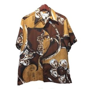Tori Richard Shirts - Tori Richard Brown Beige Hawaiian Shirt Size L Tori Richard Shirts - Tori Richard Brown Beige Hawaiian Shirt Size L